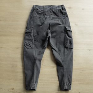 <strong>Vintage</strong> Carpenter Work Pocket Casual <strong>Cargo</strong> <strong>Pants</strong> Solid Khaki Trousers for Men - Product Image 4