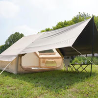Tente de camping gonflable de luxe pour 6 à 8 personnes, quatre saisons, en Oxford, pour la famille, en plein air, grande, imperméable, Carpas Para Camping De Lujo
