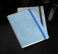 Carnet de notes en cuir PU avec logo personnalisé de haute qualité A5 Budget Business School Office Diary Journal Notebook avec bande élastique