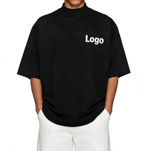 Ropa Personalizada Premium para Hombre, Fábrica de Marca Privada con Bordado, Parches, Impresión, Estilo Urbano, Camiseta de Moda con Hombros Caídos - Product Image 1