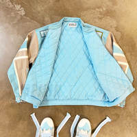 Vestes zippées de meilleure qualité avec broderie au dernier design Doublure à la mode Veste en cuir personnalisée en coton découpé et cousu