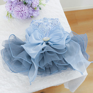 Blue Bowknot <strong>Graceful</strong> Dog Spring Summer <strong>Pet</strong> Wedding Dress - Product Image 6