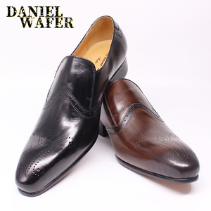 Zapatos de <span class=keywords><strong>Hombre</strong></span> de Cuero Original, de Corte Bajo, <span class=keywords><strong>con</strong></span> Correa, Estilo Monk, para Negocios, Oficina, <span class=keywords><strong>Traje</strong></span> Formal, Zapatos de Vestir Sin Cordones para <span class=keywords><strong>Hombre</strong></span> - Product Image 6
