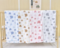Couverture Bébé Personnalisée en Polaire Ultra Douce pour Nouveau-né, Qualité Supérieure, 2 Plis, Imprimée Minky Dot, Motif Ourson et Cœur, Idéale pour l'emmaillotage