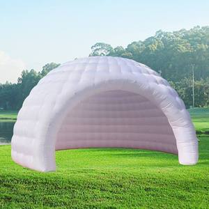 خيمة نادي ليلي قابلة للنفخ محمولة من البلاستيك الأسود PVC للفعاليات التجارية والحفلات في الفناء الخلفي مع إضاءة LED للديسكو - Product Image 4