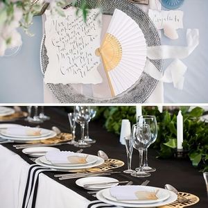 Foldable Customizable Eco-Friendly Chinese Style Hand-held Bamboo Fan Painted Design for Wedding Chinese New Year <b>Gifts</b> DIY - Product Image 3