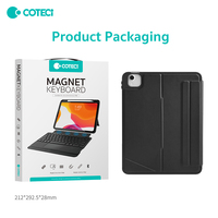 COTECi casing pelindung Keyboard, sarung HP terpisah magnetik RGB Backlit untuk iPad 7 8 9 10 11 Generation 10.2 10.9 inci
