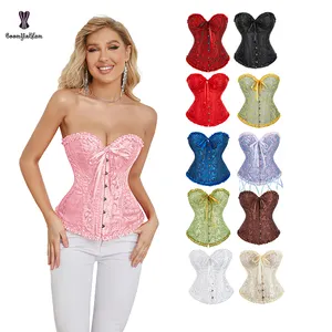 Klassische Mode Gürtel rosa Korsett und Bustier Schnür Korsett Frauen Korsett Sexy Top mit Plus Size Unterwäsche