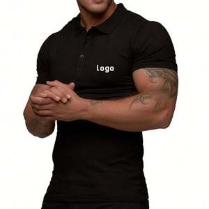 2025 gros pull Fitness Sport Polo Logo personnalisé mode hommes mince Golf Polo chemise - Product Image 3