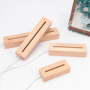 Gỗ Nhà Sản Xuất Bằng Gỗ LED Ánh Sáng Cơ Sở Vòng Hình Chữ Nhật Vuông Ánh Sáng Ban Đêm Cơ Sở Pulg Trong Bằng Gỗ Bầu Không Khí Chiếu Sáng Cơ Sở - Product Image 5