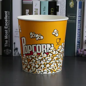 Balde de plástico do popcorn da noite impresso personalizado