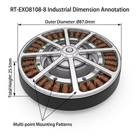 RT-EXO8108-8 Motor Exoesquelético de Alta Gama de 410W y 24Nm, Actuador de Alta Velocidad para Articulaciones de Cadera y Muslo para Robots Biónicos