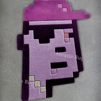 Custom Handmade Rugs Facial Makeup Retro Design Carpets Die Cut Decorative Mats