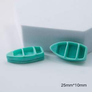 Artisanat en résine fait à la main écologique Micro paysage <span class=keywords><strong>bateau</strong></span> ornements bijoux à bricoler soi-même accessoires réfrigérateur aimant noël - Product Image 3