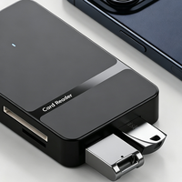 Lecteur de cartes multifonction de haute qualité 8 en 1 Type C+USB, prend en charge les cartes SD, TF et CF pour ordinateur portable, téléphone portable, appareil photo