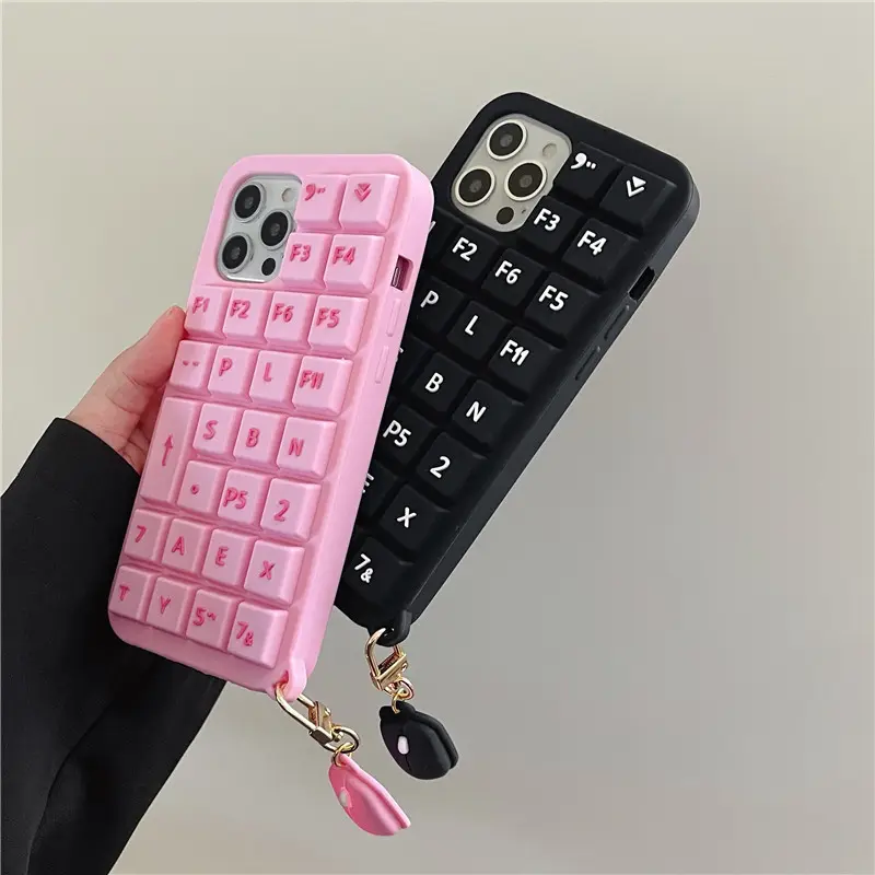 Housse de protection créative pour souris et clavier, coque de téléphone à sublimation en silicone pour iPhone