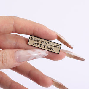 Épinglette en émail « La musique est ma thérapie », citations personnalisées, « La musique est la médecine de l'âme », broches, badge de revers, bijoux, cadeaux pour amis - Product Image 4