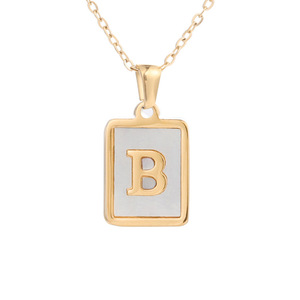 Collar <span class=keywords><strong>de</strong></span> Acero Inoxidable 316L <span class=keywords><strong>con</strong></span> Letra Dorada para Mamá, Monograma <span class=keywords><strong>con</strong></span> Inicial Incrustada, Joyería Serif para <span class=keywords><strong>Mujer</strong></span>, Venta al por Mayor, Personalizado OEM - Product Image 6