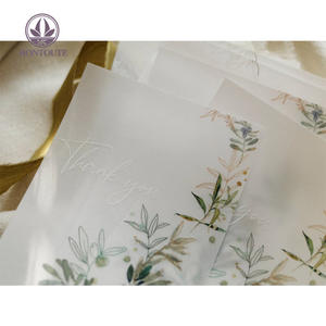 Biglietti Floreali Eleganti Personalizzati in Carta Glassine 8x12 <span class=keywords><strong>Cm</strong></span> per Inviti e Biglietti di Ringraziamento - Product Image 2