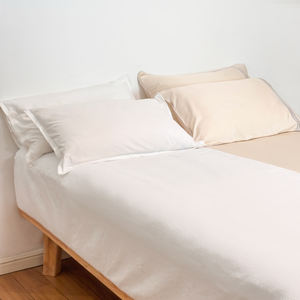 Customized Smart Textile Woven Half Bamboo 300T Half <strong>Flannelette</strong> Cooling &amp; Heating All Season Pillowcase Fitted <strong>Sheet</strong> Set - Product Image 2