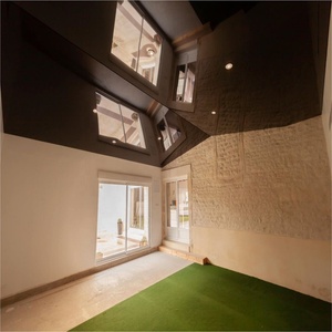 Plafond Tấm Thạch Cao Giá Trần Thiết Kế Trần Giả Cho Sân Thượng Phòng Tắm Nhựa Đen Laqure Foil Vải Trang Trí L347 - Product Image 3