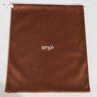 Großhandel Luxus Brown Velvet Schuh Haartrockner Kordel zug Staubbeutel Benutzer definiertes Logo Gedruckt Flanell Samt Staub Geschenk beutel