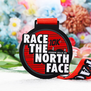 Medallas de Carrera Hills Finisher 10k 25k 50k, Medallas de Metal Esmaltado de Aleación de Zinc con Diseño 3D de Corredor en Pendiente, Texto Personalizado, Medallas Hechas a Medida para Regalo o Recuerdo - Product Image 3