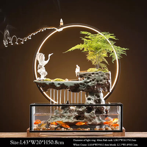 Ornamento <span class=keywords><strong>de</strong></span> cascada <span class=keywords><strong>de</strong></span> roca <span class=keywords><strong>de</strong></span> cerámica para interior, fuente <span class=keywords><strong>de</strong></span> <span class=keywords><strong>agua</strong></span> <span class=keywords><strong>de</strong></span> cascada <span class=keywords><strong>de</strong></span> humo con luz, pecera para decoración <span class=keywords><strong>de</strong></span> escritorio para el hogar y la Oficina - Product Image 3