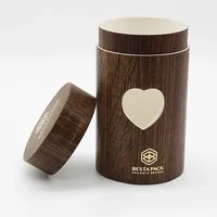 Tube d'emballage alimentaire en papier kraft écologique recyclable avec options de logo personnalisé par estampage à chaud