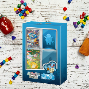 Produit Pokémon en promotion - Le set d'affichage original du partenaire, version chinoise, carte flash en papier motif tortue Jeni, carte rare - Product Image 3