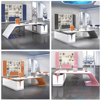 Bureau de direction modulaire en forme de L, moderne et luxueux, pour le bureau du PDG, imperméable et résistant aux rayures