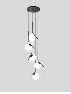 Lámpara de araña acrílica frontal para vestíbulo de Hotel, iluminación artística en forma de pájaro, para pasillo de recepción, escalera giratoria - Product Image 6