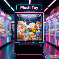 Peluche de 8 pouces, modèles Mouton, Lapin, Ours en peluche, Canard, Chat, design mignon, pour prix de machine à griffes, vente en gros pour les boutiques de souvenirs asiatiques