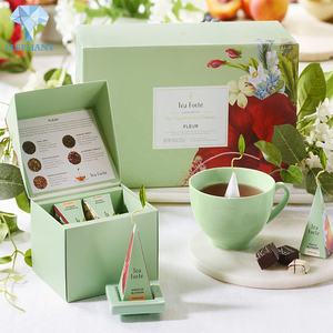 Изготовленная на заказ Роскошная квадратная Цветочная Магнитная цветная коробка упаковка чайная чашка и блюдце чайный набор кофейная кружка бумажная подарочная упаковочная коробка - Product Image 5