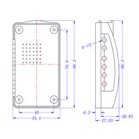 Boîtier électronique de convertisseur vidéo AV vers VGA Boîtier OEM personnalisé en plastique ABS Boîtier de convertisseur vidéo en circuit fermé