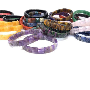 Pietra naturale 12mm taglio <span class=keywords><strong>perline</strong></span> <span class=keywords><strong>bracciale</strong></span> quadrato uomini donne fatto a mano in cristallo agata energia gioielli per regali estivi - Product Image 4