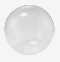 Ballon de plage translucide personnalisé de 16 pouces avec impression de logo, jouet gonflable pour piscine, cadeau promotionnel d'été pour enfants