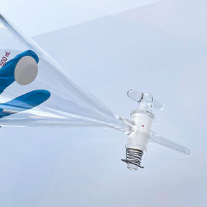 Entonnoir <span class=keywords><strong>de</strong></span> séparation en verre borosilicate en forme <span class=keywords><strong>de</strong></span> poire résistant aux acides, personnalisé par CS Labglass, avec bouchon en verre pour fournitures <span class=keywords><strong>de</strong></span> laboratoire - Product Image 6