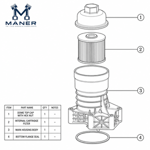 Conjunto de Carcasa de Filtro de Aceite de Aluminio MANER OE 06M115401K 06M115401E para EA837 Audi A5 A6 A7 A8 Q7 Q8 Porsche, Piezas de Repuesto - Product Image 5