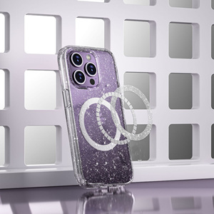 <span class=keywords><strong>Cover</strong></span> Magnetica Trasparente con Glitter per <span class=keywords><strong>iPhone</strong></span> 15 16 Pro Max, Custodia Posteriore Lucida e Colorata per <span class=keywords><strong>iPhone</strong></span> 15 16 Plus - Product Image 5