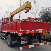 Mini-grue articulée hydraulique d'occasion de 1 tonne montée sur camion pour le sauvetage d'urgence et l'assistance routière à vendre