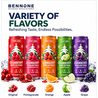 Boisson pétillante sans sucre et zéro calorie Canberry Punch de Noël OEM ODM, avec logo personnalisé, marque privée, boisson en conserve 248ml