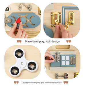 EDULAND OEM ODM Montessori - Juguete Educativo de Madera para Niños, Tablero de Actividades para el Desarrollo de Habilidades para la Vida, Juguete de Mesa para el Aprendizaje Temprano - Product Image 4