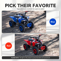 Quad électrique 49C tout-terrain ATV 25 mph max, régulateur parental 3 vitesses, freins hydrauliques et pneus tout-terrain, acier ES6015K