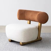Fauteuil de salon scandinave fauteuil moderne minimaliste simple en fausse fourrure de lapin fauteuil de canapé de style danois