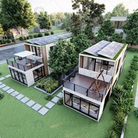 Kits de maisons préfabriquées modulaires en acier imperméables de style moderne et luxueux, petites structures en acier, pour hôtels, villas et usage touristique