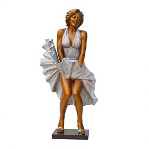 Sculpture de star de cinéma grandeur nature en métal, finition bronze, figurine en bronze coulé, imitation antique, statue pour décoration intérieure - Product Image 4