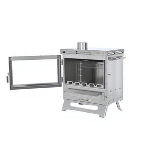 INBESTCAMP Stufa Portatile a Campana in Acciaio con Finestra, per Tenda, con Ventilazione a Tirante, per Esterni - Product Image 1