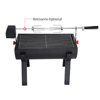 Barbecue au charbon de bois portable, petit et mini, pour balcon, patio, camping, pique-nique, facile à transporter, pour table