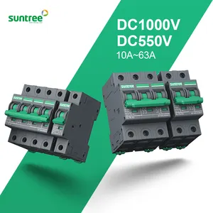 새로운 Suntree 2 극 미니 500V 800V 1200V 전기 dc 차단기 회로 차단기 32 a